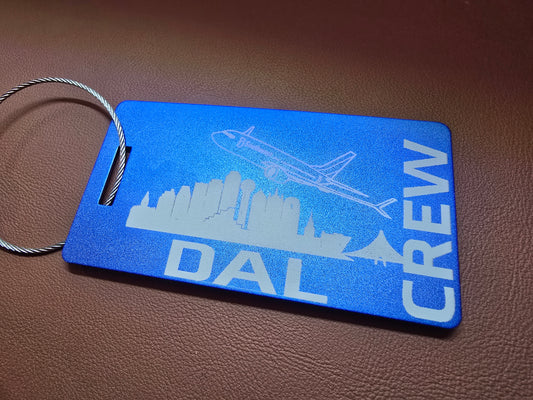 DAL CREW Metal bag tag