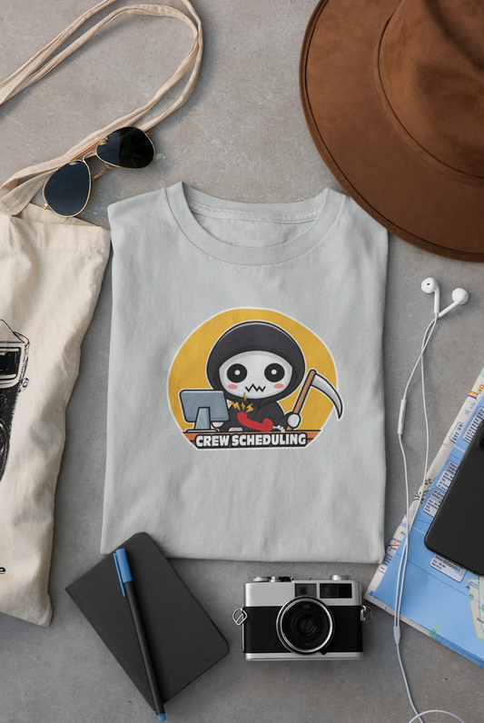 Grim Reaper Crew Scheduling Womens Shirt