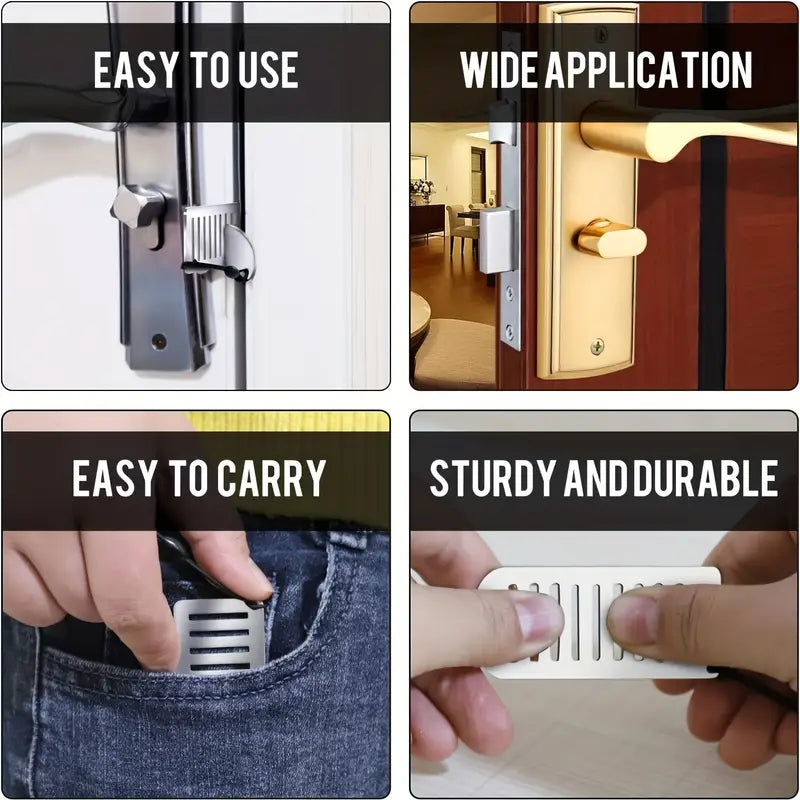 Portable No-Drill Safety Door Lock