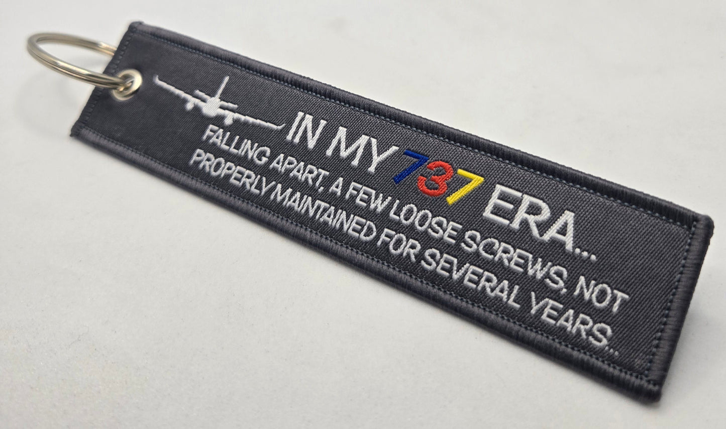 "IN MY 737 ERA" bag tag