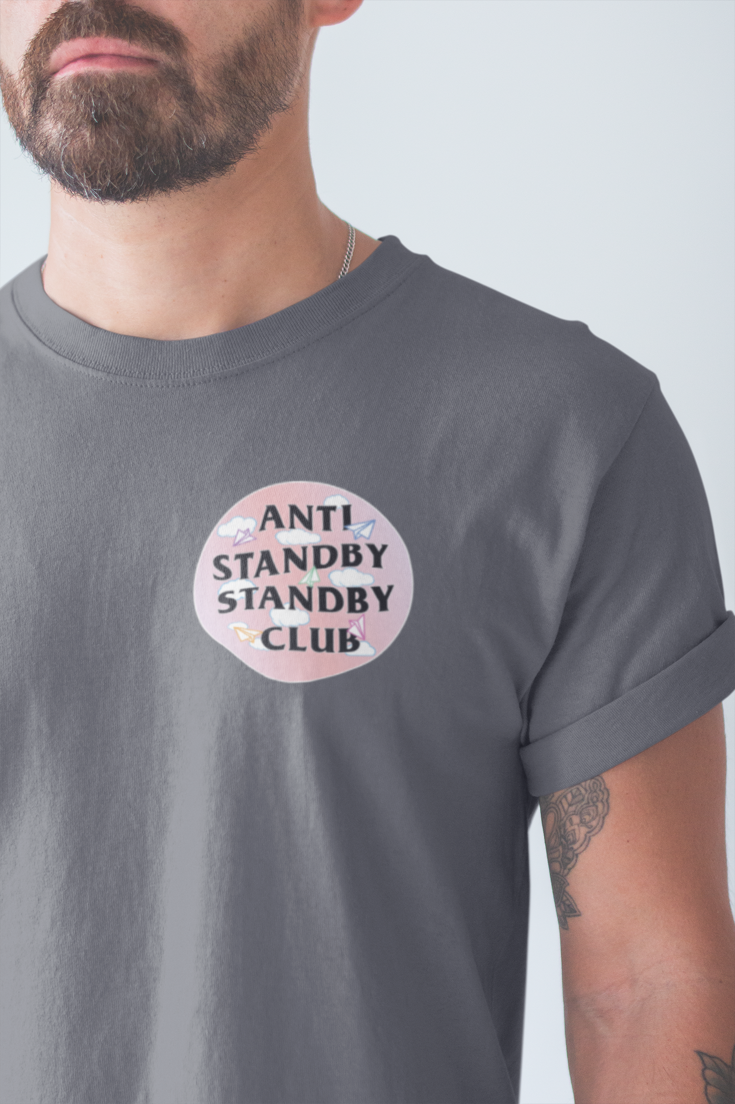 Anti Standby Club (Pink) Mens Cotton Shirt