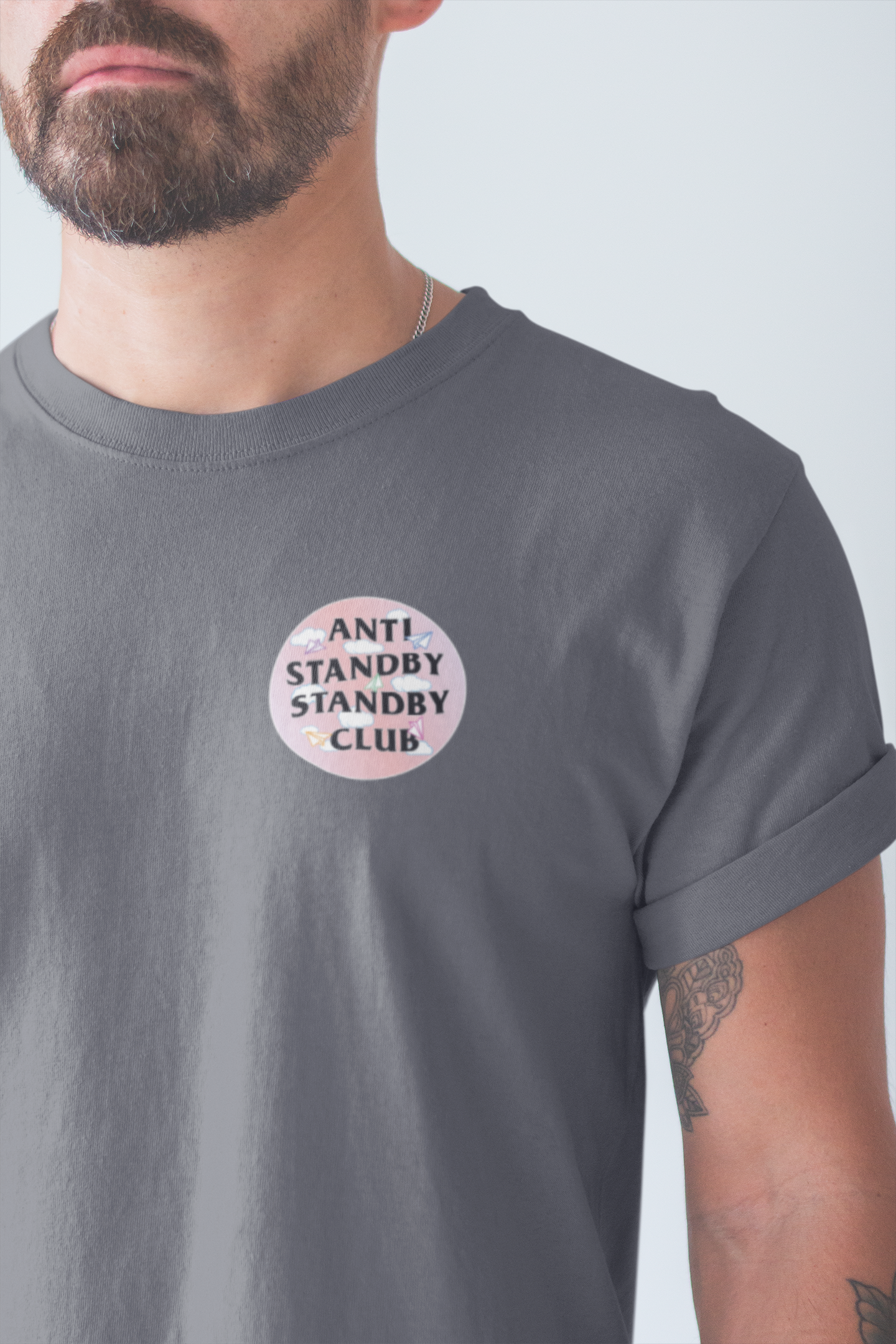 Anti Standby Club (Pink) Mens Cotton Shirt