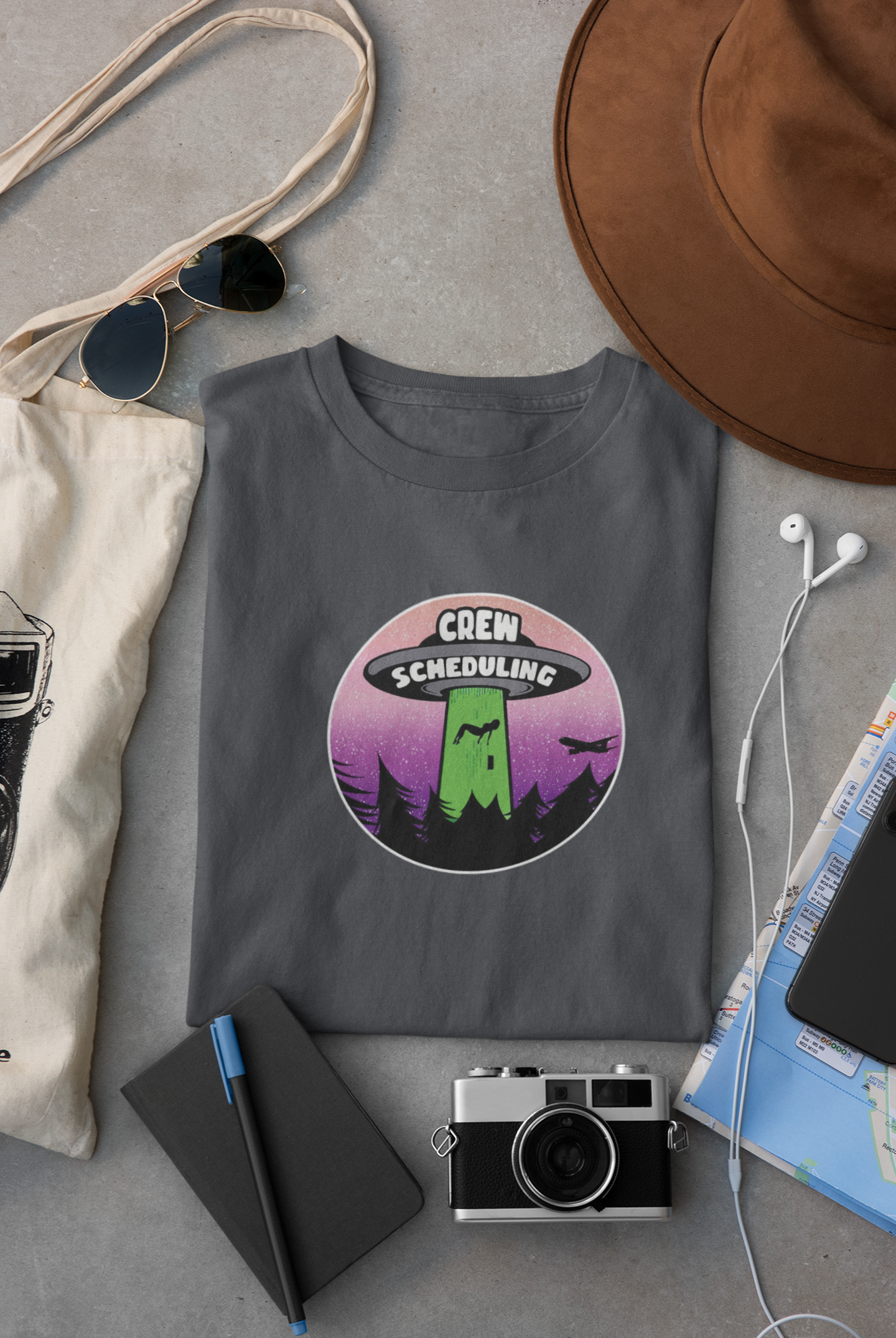 Beamed Up Crew Scheduling Mens Cotton Shirt