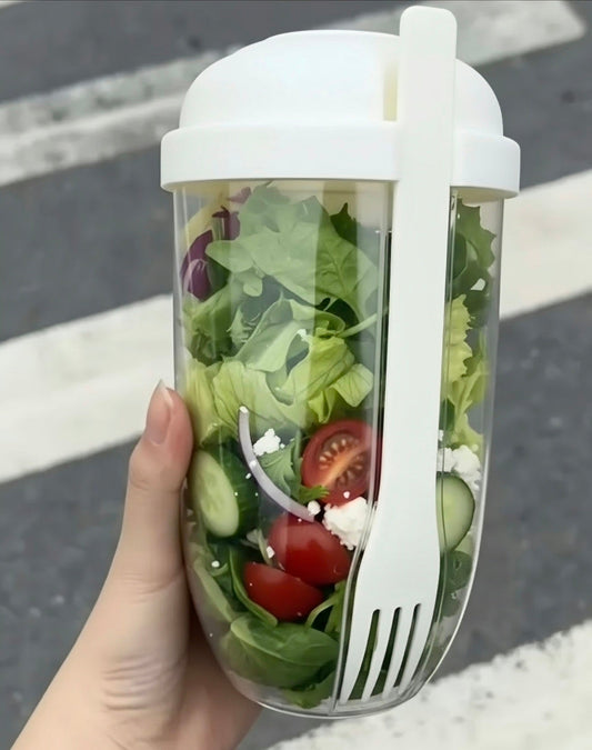 Travel Salad Cup w/ dressing cup and fork