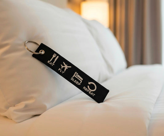 "EAT FLY SLEEP REPEAT" Airline Bag Tag