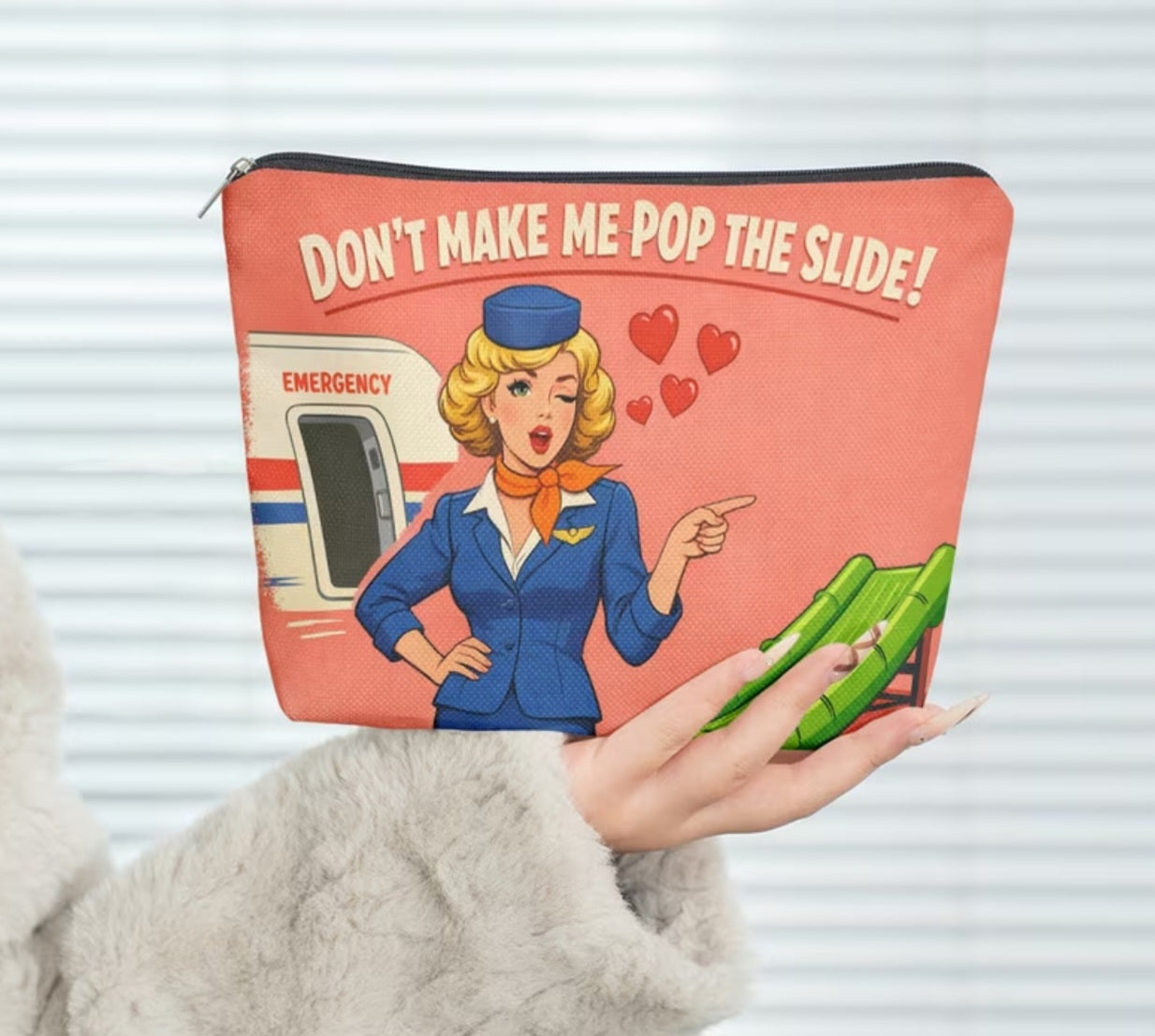 "Don't make me pop the slide" tote