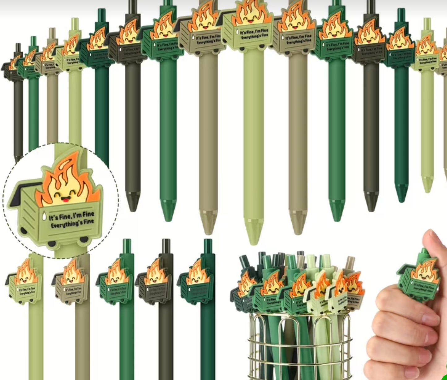 5pk Dumpster Fire Ink pens