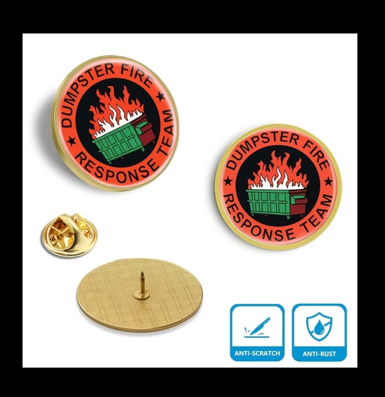 Dumpster Fire Response Team Pin