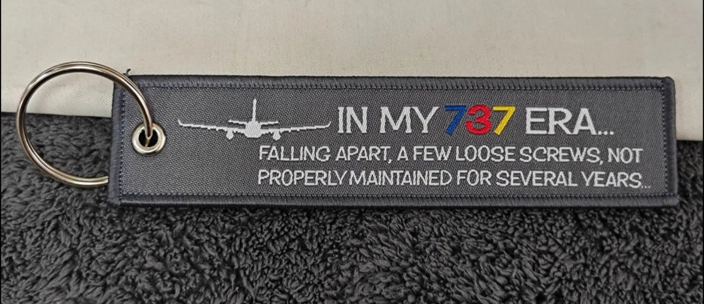 "IN MY 737 ERA" bag tag