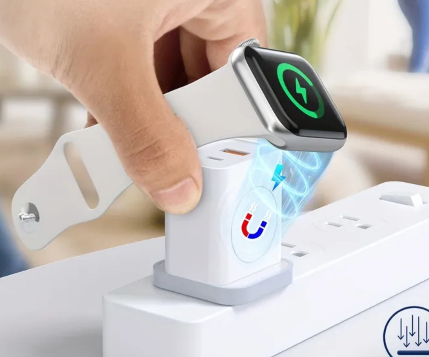 Airline Travel 3-1 Iphone Watch Charge, USB plug, and C type plug