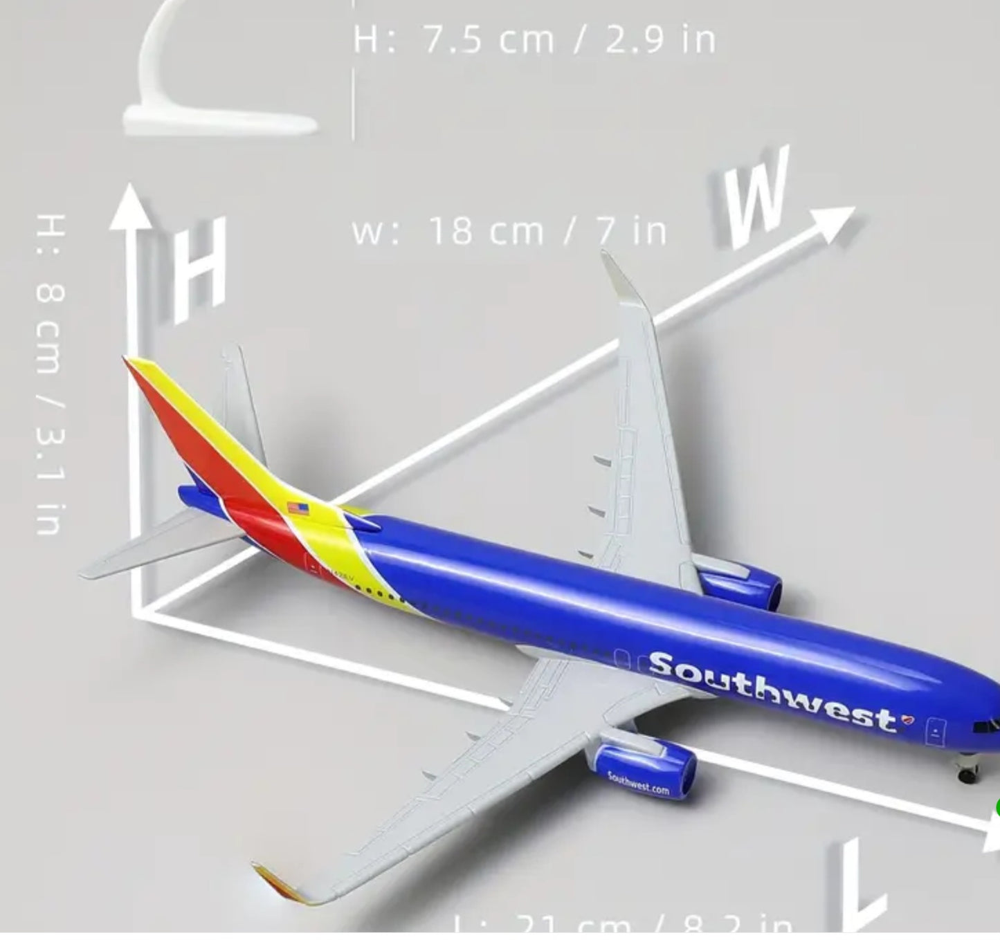 SWA Metal Die Cast Model Plane 1:300