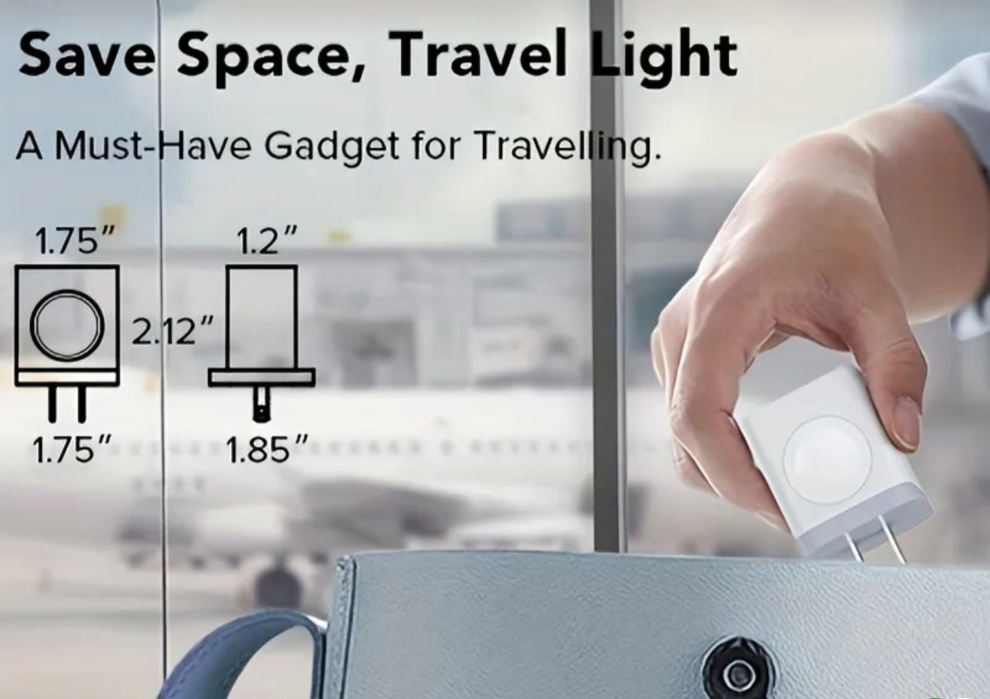 Airline Travel 3-1 Iphone Watch Charge, USB plug, and C type plug
