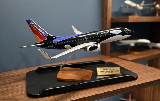 "RARE" Boeing 737-700 “Shamu” Edition – SkyMarks Supreme Model Airplane w/ Stand 1:100