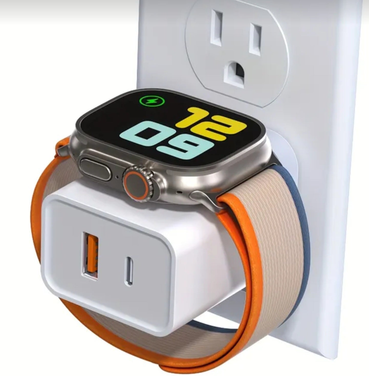 Airline Travel 3-1 Iphone Watch Charge, USB plug, and C type plug