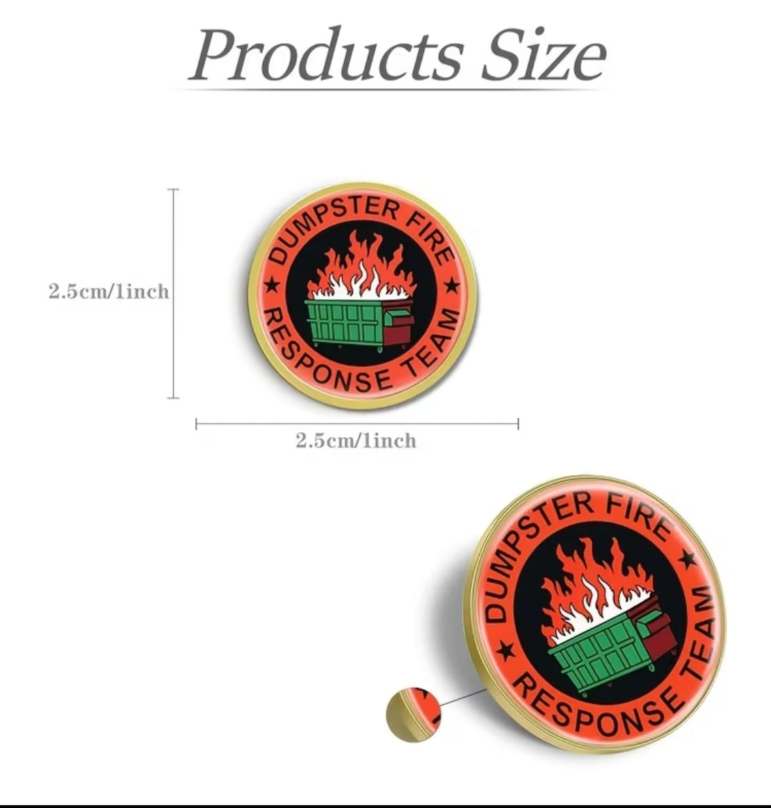 Dumpster Fire Response Team Pin