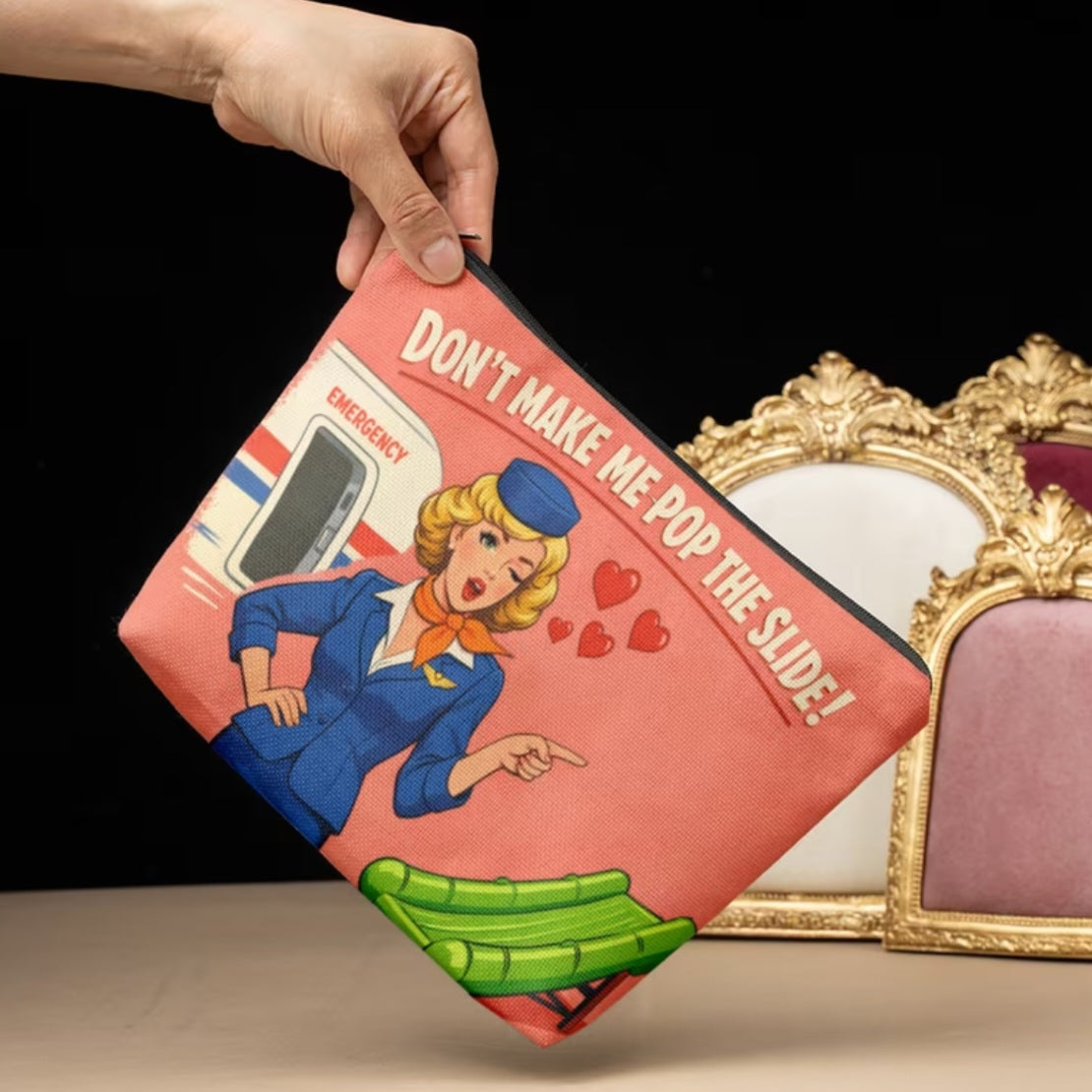 "Don't make me pop the slide" tote