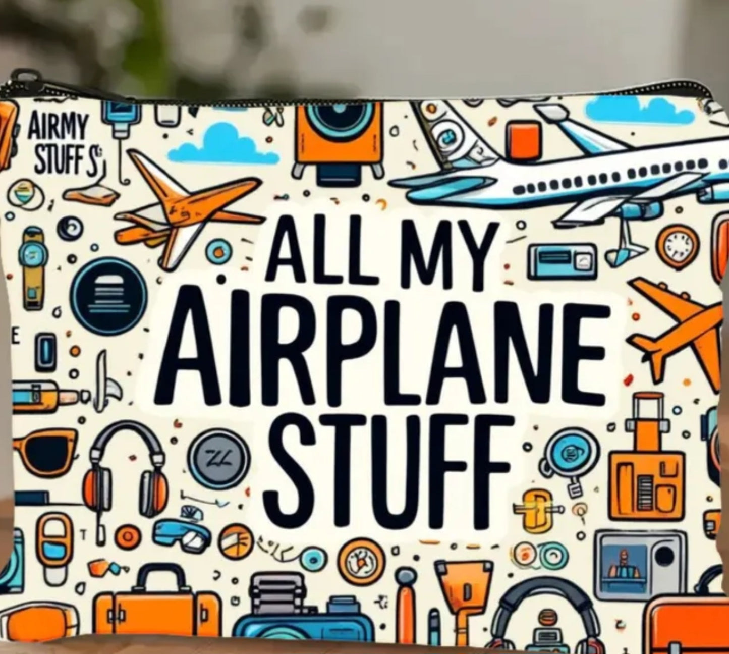 "All My Airplane Stuff" Tote