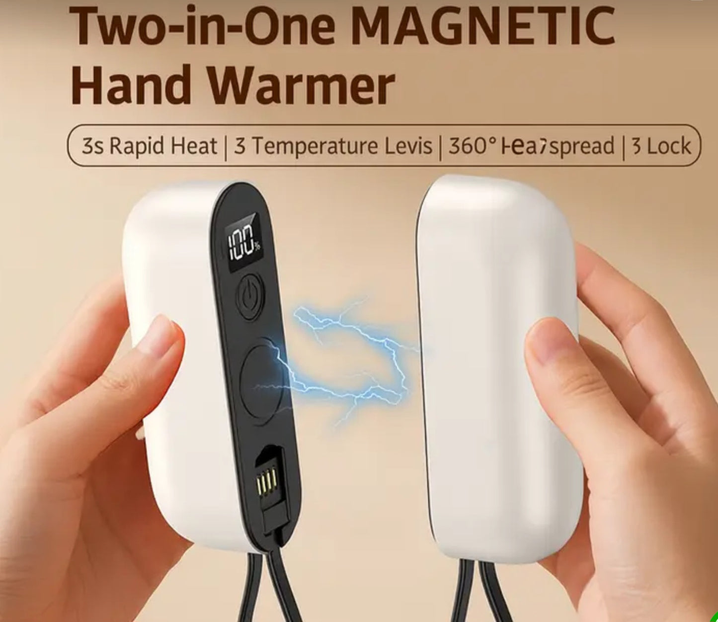 Khaki Rechargeable Handwarmers