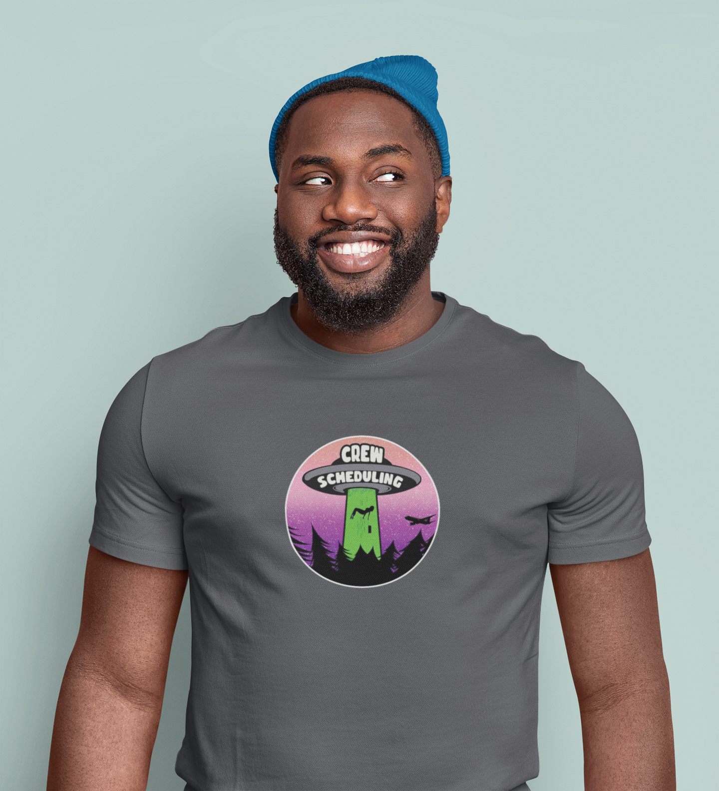Beamed Up Crew Scheduling Mens Cotton Shirt